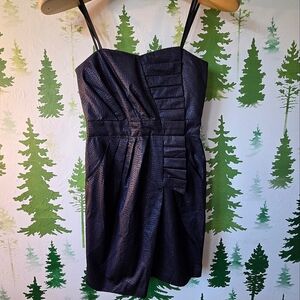 BCBGeneration Navy Strapless Mini Pocket Dress